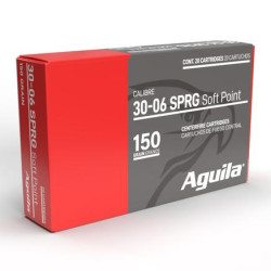 Aguila Rifle Ammunition 30-06 Sprg 150gr SP 2900 fps 20/ct Aguila Rifle Ammunition 30-06 Sprg 150gr SP 2900 fps 20/ct