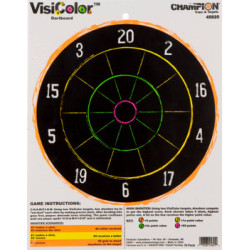 Champion Targets 45825 VisiColor Dartboard Hanging Paper Targets 11 x 14 10 Pack UPC: 076683458254 Champion Targets 45825 VisiColor Dartboard Hanging Paper Targets 11 x 14 10 Pack UPC: 076683458254