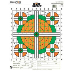 Champion Scorekeeper Targets Fluorescent Orange & Green Bull - 100 yd. Rifle Sight-In, 12/Pack Champion Scorekeeper Targets Fluorescent Orange & Green Bull - 100 yd. Rifle Sight-In, 12/Pack
