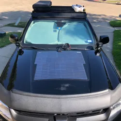 Chevrolet Colorado (2015-2022) Lensun 90W Hood Flexible Solar Panel Complete Kit