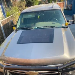 Chevrolet Silverado 1500 2500HD(2001-2006) Lensun 100W Hood Solar Panel Complete Kit