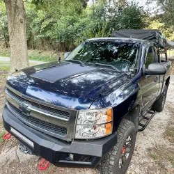 Chevrolet Silverado 1500 3rd Gen(2007-2013) Lensun 75W Hood Solar Panel  Complete Kit