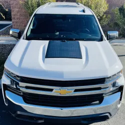 Chevrolet Silverado 1500 4th Gen(2019-Present) Lensun 60W Hood Solar Panel Complete Kit