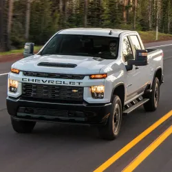 Chevrolet Silverado 2500HD with Scoop(2019-Present) Lensun 75W Hood Solar Panel Complete Kit
