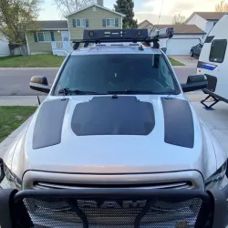 Ram HD 2500 4th Gen (2010-2018) Lensun 150W Hood Solar Panel Complete Kit