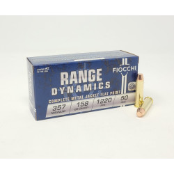 Fiocchi 357 Magnum Ammunition FI357GCMJ 158 Grain Full Metal Jacket Flat Point 50 rounds