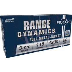 Fiocchi Pistol Shooting Dynamics Handgun Ammunition 9mm Luger 115 gr FMJ 1200 fps 1000/ct Fiocchi Pistol Shooting Dynamics Handgun Ammunition 9mm Luger 115 gr FMJ 1200 fps 1000/ct
