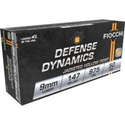 Fiocchi Pistol Shooting Dynamics Handgun Ammunition 9mm Luger 147 gr JHP 975 fps 50/ct Fiocchi Pistol Shooting Dynamics Handgun Ammunition 9mm Luger 147 gr JHP 975 fps 50/ct