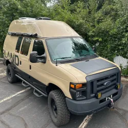 Ford Cargo Van (2008-Present) E250 E350 Lensun 110W Hood Solar Panel Complete Kit