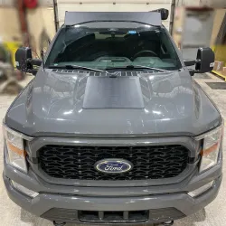 Ford F-150 4th Gen (2021-Present) Lensun 70W Hood Flexible Solar Panel Complete Kit