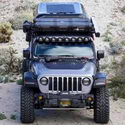 Jeep Gladiator JT (2018-Present) Lensun 90W Hood Flexible Solar Panel Complete Kit