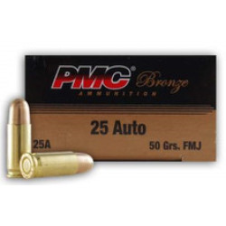 PMC 25 Auto Ammunition PMC25A 50 Grain Full Metal Jacket 50 rounds