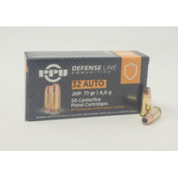 Prvi PPU 32 ACP Ammunition Defense PPD32A 71 Grain Jacketed Hollow Point 50 Rounds Prvi PPU 32 ACP Ammunition Defense PPD32A 71 Grain Jacketed Hollow Point 50 Rounds