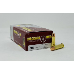 Precision One 38 Special Ammunition PONE151 125 Grain Full Metal Jacket 50 Rounds