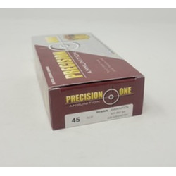Precision One 45 Auto Ammunition REMAN 230 Grain Full Metal Jacket 50 rounds
