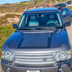 Ranger Rover L322 (2001-2012) Lensun 100W Hood/Bonnet Flexible Solar Panel Complete Kit
