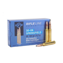 PPU Standard Rifle 30-06 Springfield 180gr SP Rifle Ammo - 20 Rounds PPU Standard Rifle 30-06 Springfield 180gr SP Rifle Ammo - 20 Rounds