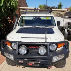 Toyota FJ Cruiser Lensun 105W 12V Hood/Bonnet Flexible Solar Panel Complete Kit
