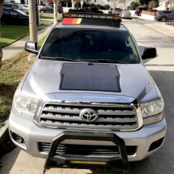 Toyota Sequoia 2nd Gen (2008-2022) Lensun 85W Hood Flexible Solar Panel Complete Kit